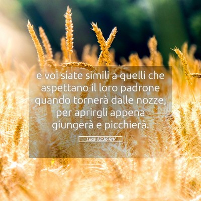Picture 05 - Luca 12:36 RIV - e voi siate simili a quelli che aspettano il loro - Bible Verse Picture