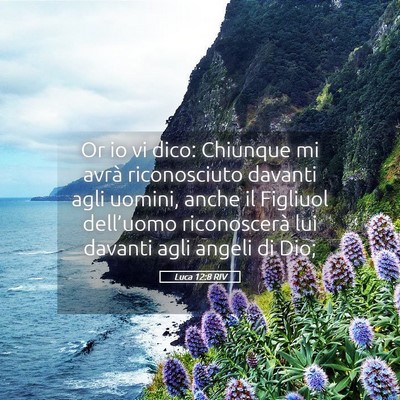 Picture 05 - Luca 12:8 RIV - Or io vi dico: Chiunque mi avrà riconosciuto - Bible Verse Picture