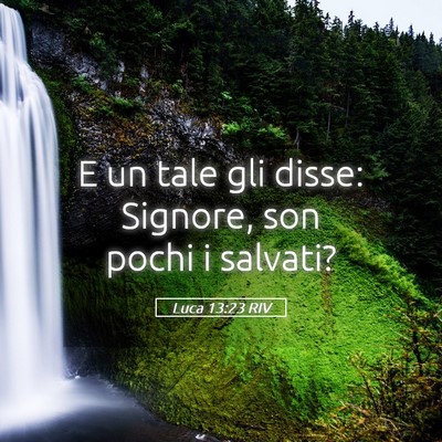 Picture 05 - Luca 13:23 RIV - E un tale gli disse: Signore, son pochi i - Bible Verse Picture