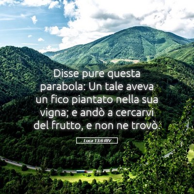 Picture 05 - Luca 13:6 RIV - Disse pure questa parabola: Un tale aveva un fico - Bible Verse Picture