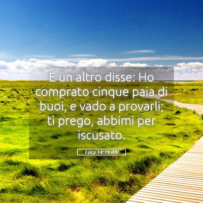 Picture 05 - Luca 14:19 RIV - E un altro disse: Ho comprato cinque paia di - Bible Verse Picture