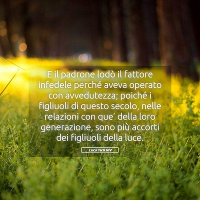 Picture 05 - Luca 16:8 RIV - E il padrone lodò il fattore infedele perché - Bible Verse Picture