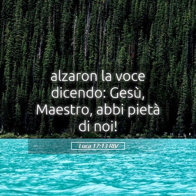 Picture 05 - Luca 17:13 RIV - alzaron la voce dicendo: Gesù, Maestro, abbi - Bible Verse Picture