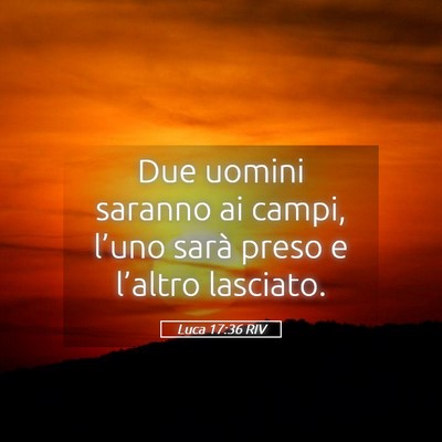 Picture 05 - Luca 17:36 RIV - Due uomini saranno ai campi, l’uno sarà preso - Bible Verse Picture