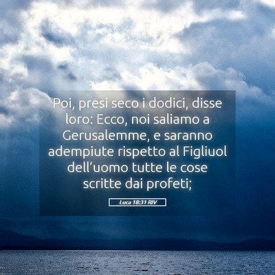 Picture 05 - Luca 18:31 RIV - Poi, presi seco i dodici, disse loro: Ecco, noi - Bible Verse Picture