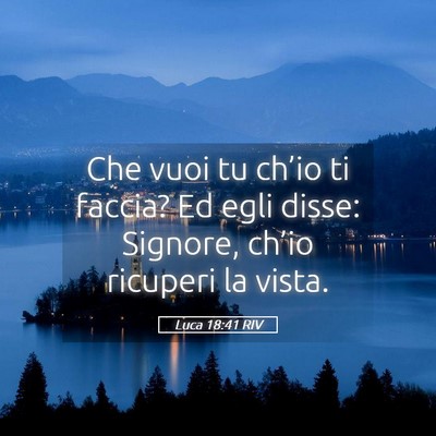 Picture 05 - Luca 18:41 RIV - Che vuoi tu ch’io ti faccia? Ed egli disse: - Bible Verse Picture