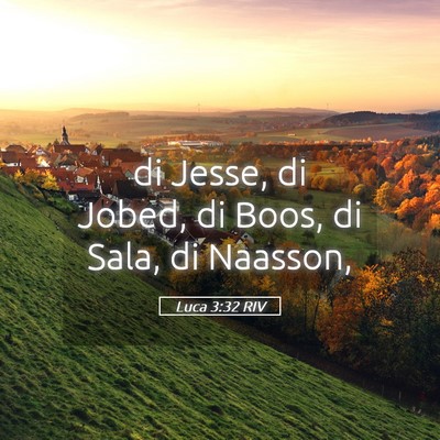 Picture 05 - Luca 3:32 RIV - di Jesse, di Jobed, di Boos, di Sala, di - Bible Verse Picture