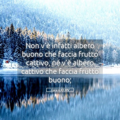 Picture 05 - Luca 6:43 RIV - Non v’è infatti albero buono che faccia frutto - Bible Verse Picture