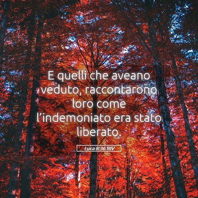 Picture 05 - Luca 8:36 RIV - E quelli che aveano veduto, raccontarono loro - Bible Verse Picture