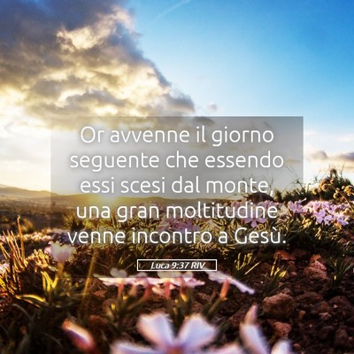 Picture 05 - Luca 9:37 RIV - Or avvenne il giorno seguente che essendo essi - Bible Verse Picture