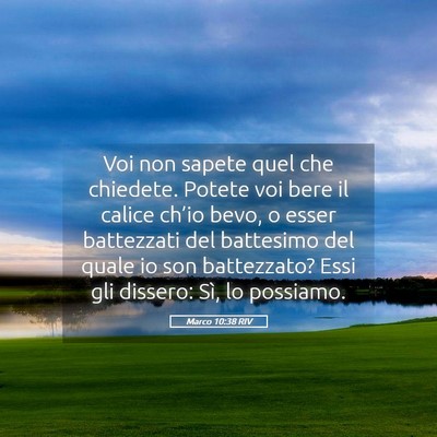 Picture 05 - Marco 10:38 RIV - Voi non sapete quel che chiedete. Potete voi bere - Bible Verse Picture