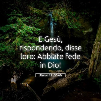 Picture 05 - Marco 11:22 RIV - E Gesù, rispondendo, disse loro: Abbiate fede in - Bible Verse Picture