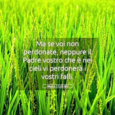Picture 05 - Marco 11:26 RIV - Ma se voi non perdonate, neppure il Padre vostro - Bible Verse Picture