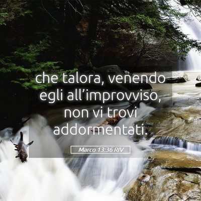 Picture 05 - Marco 13:36 RIV - che talora, venendo egli all’improvviso, non vi - Bible Verse Picture
