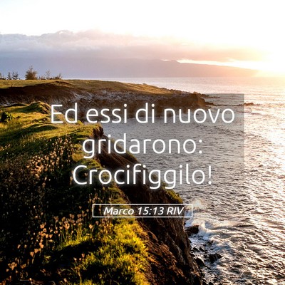Picture 05 - Marco 15:13 RIV - Ed essi di nuovo gridarono: - Bible Verse Picture