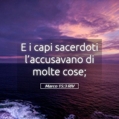 Picture 05 - Marco 15:3 RIV - E i capi sacerdoti l’accusavano di molte - Bible Verse Picture