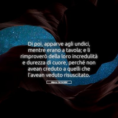 Picture 05 - Marco 16:14 RIV - Di poi, apparve agli undici, mentre erano a - Bible Verse Picture