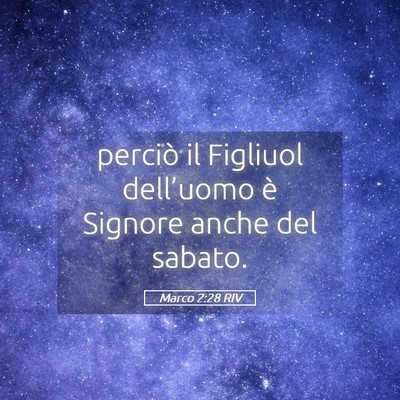 Picture 05 - Marco 2:28 RIV - perciò il Figliuol dell’uomo è Signore anche - Bible Verse Picture