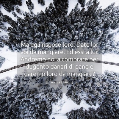 Picture 05 - Marco 6:37 RIV - Ma egli rispose loro: Date lor voi da mangiare. - Bible Verse Picture