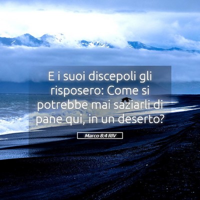 Picture 05 - Marco 8:4 RIV - E i suoi discepoli gli risposero: Come si - Bible Verse Picture
