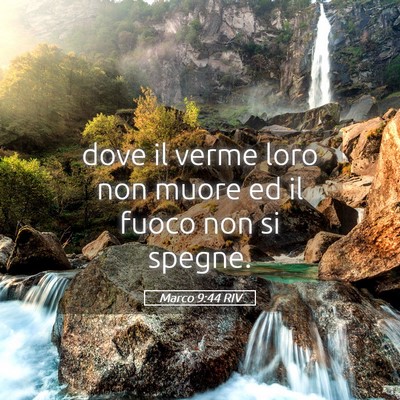 Picture 05 - Marco 9:44 RIV - dove il verme loro non muore ed il fuoco non si - Bible Verse Picture