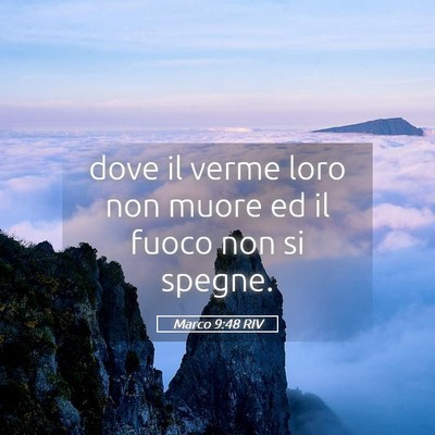 Picture 05 - Marco 9:48 RIV - dove il verme loro non muore ed il fuoco non si - Bible Verse Picture