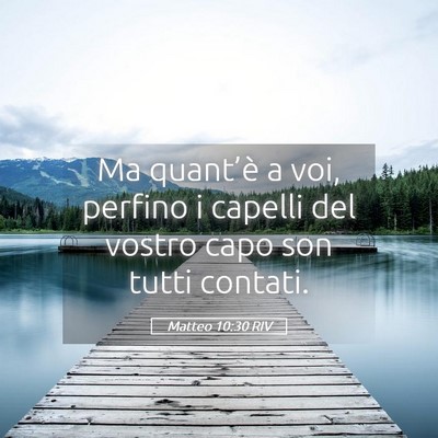 Picture 05 - Matteo 10:30 RIV - Ma quant’è a voi, perfino i capelli del vostro - Bible Verse Picture