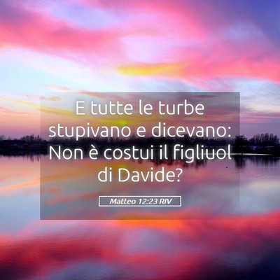 Picture 05 - Matteo 12:23 RIV - E tutte le turbe stupivano e dicevano: Non è - Bible Verse Picture