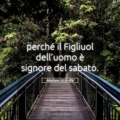 Picture 05 - Matteo 12:8 RIV - perché il Figliuol dell’uomo è signore del - Bible Verse Picture