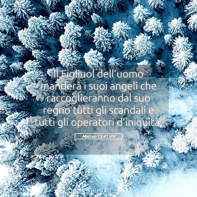 Picture 05 - Matteo 13:41 RIV - Il Figliuol dell’uomo manderà i suoi angeli - Bible Verse Picture