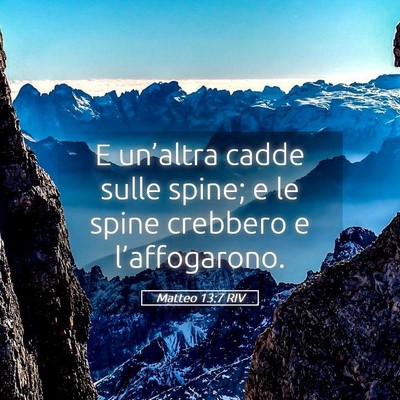 Picture 05 - Matteo 13:7 RIV - E un’altra cadde sulle spine; e le spine - Bible Verse Picture