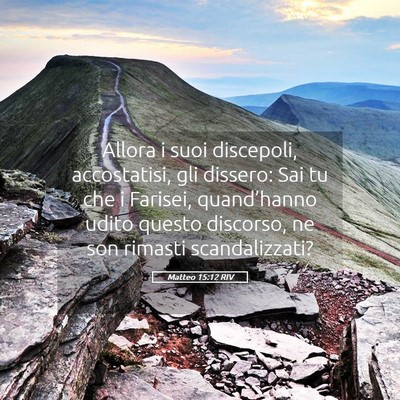 Picture 05 - Matteo 15:12 RIV - Allora i suoi discepoli, accostatisi, gli - Bible Verse Picture