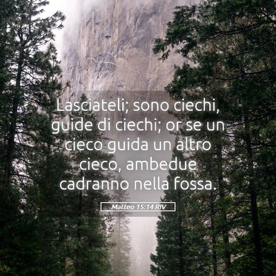 Picture 05 - Matteo 15:14 RIV - Lasciateli; sono ciechi, guide di ciechi; or se - Bible Verse Picture