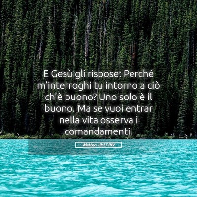 Picture 05 - Matteo 19:17 RIV - E Gesù gli rispose: Perché m’interroghi tu - Bible Verse Picture