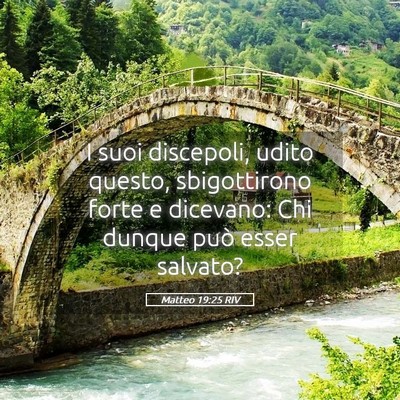 Picture 05 - Matteo 19:25 RIV - I suoi discepoli, udito questo, sbigottirono - Bible Verse Picture