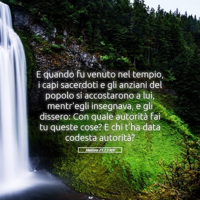 Picture 05 - Matteo 21:23 RIV - E quando fu venuto nel tempio, i capi sacerdoti e - Bible Verse Picture