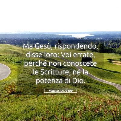 Picture 05 - Matteo 22:29 RIV - Ma Gesù, rispondendo, disse loro: Voi errate, - Bible Verse Picture