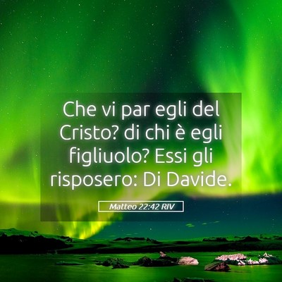 Picture 05 - Matteo 22:42 RIV - Che vi par egli del Cristo? di chi è egli - Bible Verse Picture