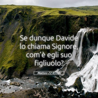 Picture 05 - Matteo 22:45 RIV - Se dunque Davide lo chiama Signore, com’è egli - Bible Verse Picture