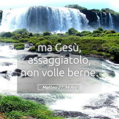 Picture 05 - Matteo 27:34 RIV - ma Gesù, assaggiatolo, non volle - Bible Verse Picture