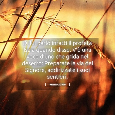Picture 05 - Matteo 3:3 RIV - Di lui parlò infatti il profeta Isaia quando - Bible Verse Picture