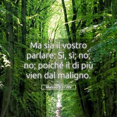 Picture 05 - Matteo 5:37 RIV - Ma sia il vostro parlare: Sì, sì; no, no; - Bible Verse Picture