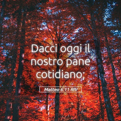 Picture 05 - Matteo 6:11 RIV - Dacci oggi il nostro pane - Bible Verse Picture
