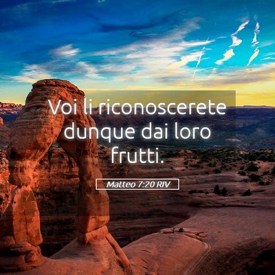 Picture 05 - Matteo 7:20 RIV - Voi li riconoscerete dunque dai loro - Bible Verse Picture