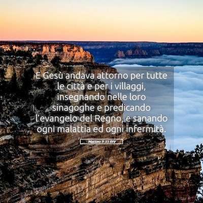 Picture 05 - Matteo 9:35 RIV - E Gesù andava attorno per tutte le città e per - Bible Verse Picture