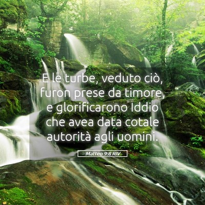 Picture 05 - Matteo 9:8 RIV - E le turbe, veduto ciò, furon prese da timore, e - Bible Verse Picture