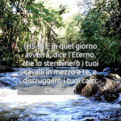 Picture 05 - Michea 5:10 RIV - (H5-9) E in quel giorno avverrà, dice - Bible Verse Picture