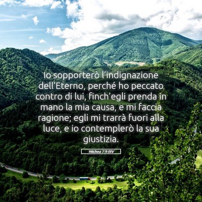 Picture 05 - Michea 7:9 RIV - Io sopporterò l’indignazione dell’Eterno, - Bible Verse Picture