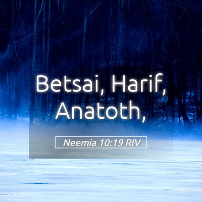 Picture 05 - Neemia 10:19 RIV - Betsai, Harif, - Bible Verse Picture