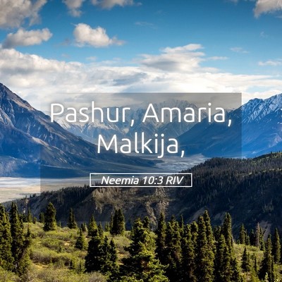 Picture 05 - Neemia 10:3 RIV - Pashur, Amaria, - Bible Verse Picture